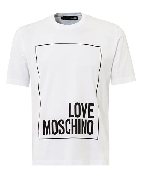 love moschino mens white t shirt|love moschino outlet online.